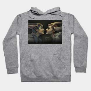 realistic couple portrait Hoodie